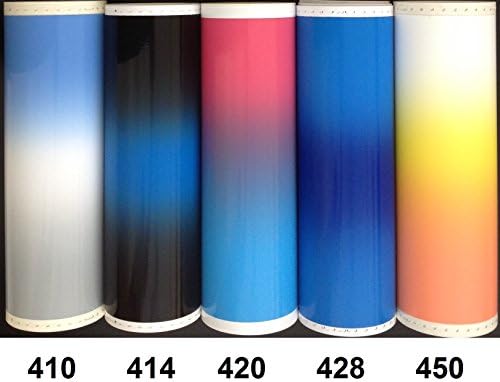 5 Rolls Pack 15" X 120" Rainbow Vinyl (Graduated Vinyl)