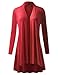 AMORE ALLFY Women's Extra Long Cardigan Coral XX-Large
