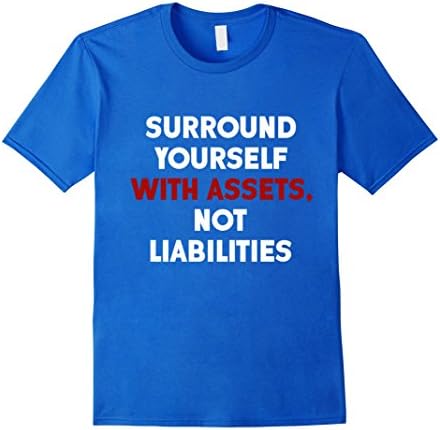 Men's Surround Yourself With Assets T-Shirt | Finance Gift Tee XL Royal Blue