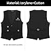 Zicac Men's Top Designed Casual Slim Fit Skinny Dress Vest Waistcoat (XL,Black)
