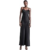 OJUKXK Designer 19 Momme 100% Mulberry Silk V-Neck Sleep Dress Midnight Women's Silk Nightgown Bodycon Fit & Luxury