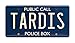 Celebrity Machines Doctor Who | TARDIS | Metal Stamped Vanity License Plate