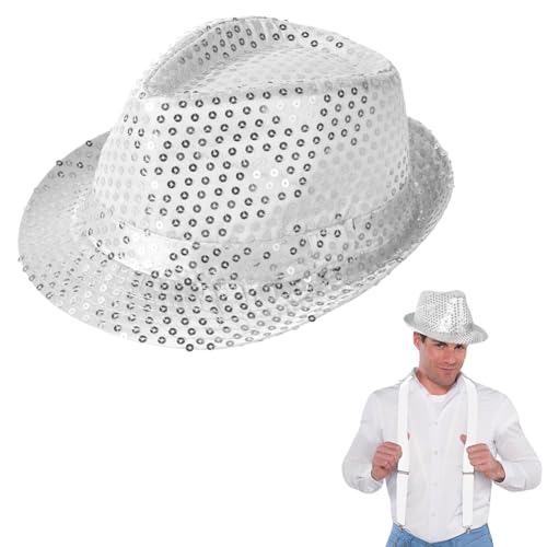 Adult Version Silver Sequin Hat