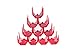 Clever Chef Premium Stackable Wine Rack Custom Wine Storage, Snap & Stack Design Perfect to Fit Any Space, Sturdy & Lightweight Plastic, Pack of 10 Wine Racks, Red