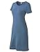 REGNA X Basic women's boat neck short sleeve tunic dress top