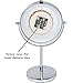 Aqua Elegante 6 Inch LED Makeup Mirror - Double-Sided, Lighted 10x/1x Magnification - Chrome