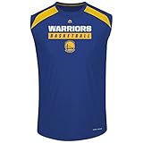 NBA Golden State Warriors Men's Big & Tall Team Synthetic Pieced Muscle Tee, 3X, Royal/Gold