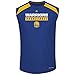 NBA Golden State Warriors Men's Big & Tall Team Synthetic Pieced Muscle Tee, 3X, Royal/Gold