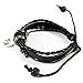 WILD-WIND (TM Unique Metal Ring & Plane Pendant Multi Punk Leather Adjustable Wrap Bracelet
