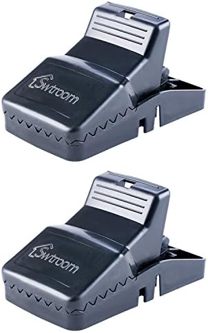 Swtroom Rat Traps, Safe &amp; Sanitary Rodent Killer with Bait Cup ,Effective Anti-Rodent Infestation Solution ,Reusable &amp;Durable,Plus one bonus Rubber Gloves for Cleaning.2 Packs