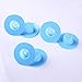 Blulu Plastic Kitchen Bath Sink Strainer Filter Net Drain Hair Catcher Stopper, Blue, 6 Pack
