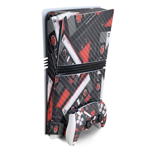 Carbon Fiber Gaming Skin Compatible with Sony PlayStation 5 PS5 Pro Bundle - Mi…