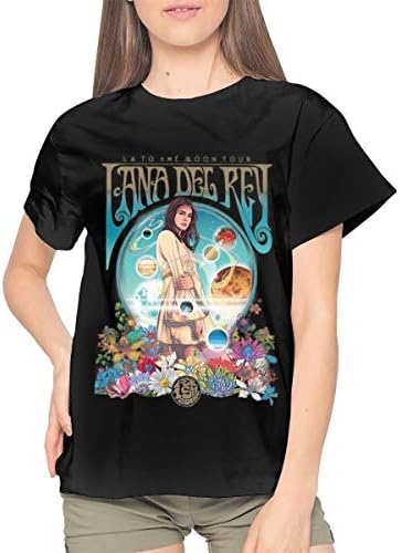 Lana Del Rey Women Cotton Unique Daily Wear Short Sleeve T Shirt Black