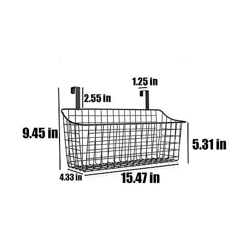 LeleCAT Grid Storage Baskets with Hooks, Over Door Organizer