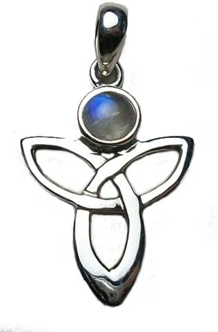 Rainbow Angel Moonstone Pendant Sterling Silver