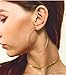 Calors Vitton 4 Pairs a Set Stainless Steel Large Hoop Earrings for Women 30-60mm Gold