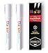 2 White Liquid Chalk Markers 3mm Fine Dual Tip Chisel & Bullet for bistro menu, glass, kitchen chalkboard labels, mirror & windows. White Chalk Ink Pens + 2 Replacement Tips Included