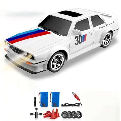 1:16 Scale High Speed RC Drift Car 4WD Remote Control Racing Car with LED Lights, 2 Rechargeable Batteries, RTR Ready to Run Electric Drift Car Toy for Kids and Adults Gifts