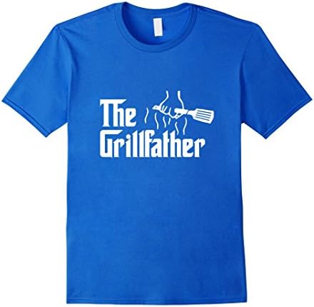 Men's The Grillfather Barbeque and Grilling T-Shirt Large Royal Blue