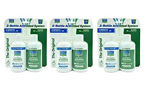 SmartMouth Original Mouthwash 16oz 2-Bottle Activated System for 24-Hour Bad Breath Protection, 3-Pack