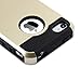 ULAK iPhone 4S Case,iPhone 4 Case,4S Case, [Colorful Series ] Dual Layer Hybrid Slim Hard Case for iPhone 4S & iPhone 4 with Hard PC Cover and Soft Inner TPU (Gold/Black)