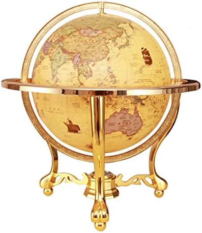 永遠の定番 知識 ヨーロッパユニバーサル回転地球儀hdオフィス研究リビングルーム装飾ギフトレトロ直径25センチゴールド グローバル 35cm サイズ
