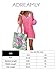Adreamly Women's Pom Pom Trim Kaftan Chiffon Swimwear Bathing Suit Beach Cover Up Coral Pink Medium-Large