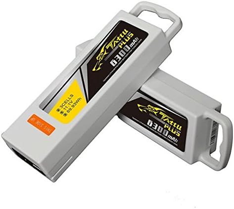 2 Pack-Tattu Plus 6300 mAh 11.1V Lipo Battery Pack for Yuneec Q500, Q500+, Q500 4K and Q500 GoPro Multicopter Drone