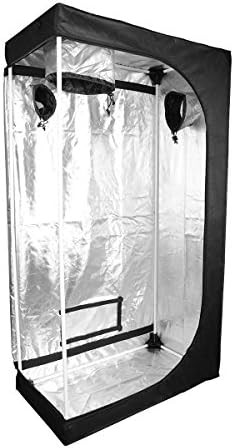 A1KINGDOM [UPGRADED CONNECTORS] 48"x24"x60" Hydroponic Mylar Grow Tent 2'x4' with Removable Floor Tray for Grow Light and Indoor Seeding Growing Plant