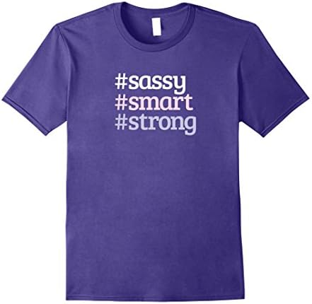 Mens Sassy Smart Strong Girl Power T-Shirt 3XL Purple