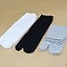 Tinksky Men Elastic Soft Cotton Tabi Toe Socks, 3 Pair (White/Grey/Black), US 5-12