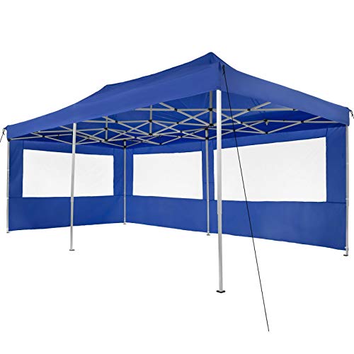 Yeer Falt Pavillon Klapp Zelt 6x3m Festzelt Gartenzelt Partyzelt wasserdicht (Color : Blau)