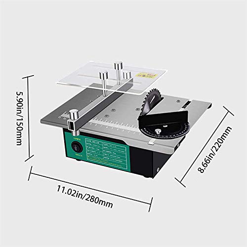 Mini Tischkreissäge Dicke 40mm Präzision Tragbare elektrische Tischsägen mit staubdicht für DIY manuelles Modell, Metall… – Bild 3