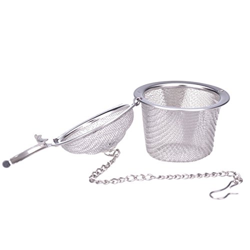 Fangfang Stainless Steel Mesh Tea Bag Strainer Filter Infuser for Loose Leaf Grain Tea Cups, Mugs and Teapots (1)