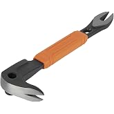 Klein Tools 66091 8-Inch Nail Puller with Integrated Dimpler | Heavy-Duty Carbon Steel Cats Paw Pry Bar