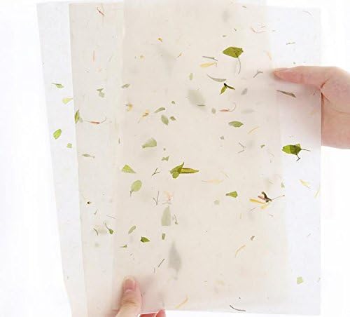 Rice Paper, 40 Pcs Handmade Craft Xuan Paper Chinese Calligraphy Practice Rice Paper Letter Paper Writing Paper (Style-2)