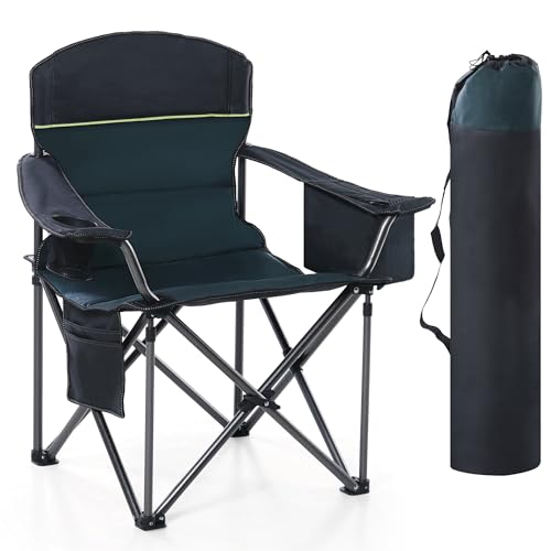 HIGH POINT SPORTS Campingstuhl Faltbar 200kg, Klappstuhl, Angelstuhl XXL