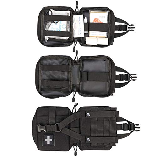 Ifak Pouch Molle, Tactical Medical Pouch Rip Away, Black First Aid