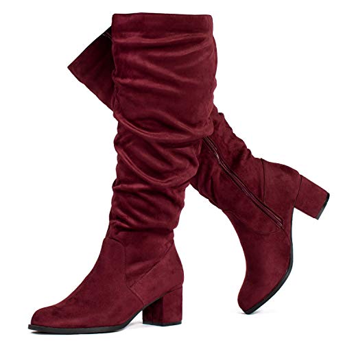 wide width burgundy heels