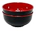 China Melamine Soup Bowls Set of 2-8 Inches, Red and Black for Ramen Noodles, Pho and Menudo, by Umami Tableware