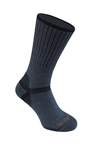 Bridgedale Men's Merino Hiker Socks, X-Large, Gun Metal/Black