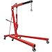 Titan Attachments 1 Ton Hydraulic Engine Hoist, Heavy Duty Steel Shop Crane, Cherry Picker Engine Hoist with 360° Caster Wheels, Engine Lift with 2,000 LB Capacity for Shop & on Site