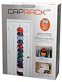 Perfect Curve Cap Rack System 36 - Baseball Cap Organizer (12 clips hold up to 36 caps,Black)