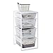 Tidy Living Multi Function 4 Drawer Organizer White Mesh Storage Solution