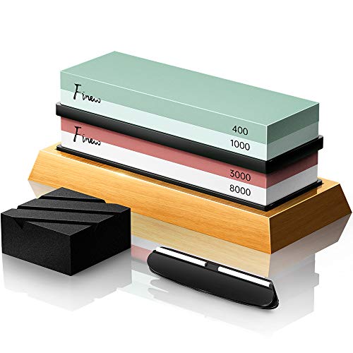 Knife Sharpening Stone Set, Finew Professional Whetstone Sharpener