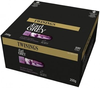 Twinings Earl Grey cuerdas y Bolsas de té Etiquetados Caja de 100: Amazon.es: Hogar