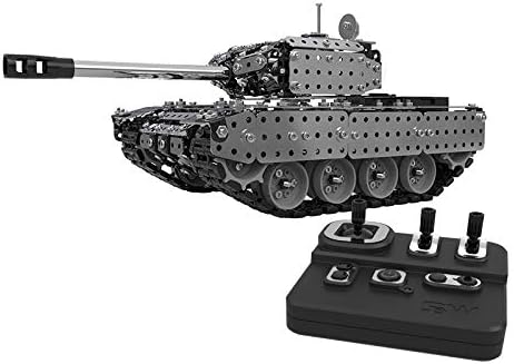 DIY Stainless Steel Remote Control Tank Building Blocks Set Kit,Fun, Educational, Learning,STEM for 6 Year Old Kids