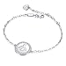 AmorAime 925 Sterling Silver Guardian Angel Blessing Bracelet Charm Peaceful Symbol Adjustable Sweet Love Bracelet for Women Graduation Gift for Mother's Day