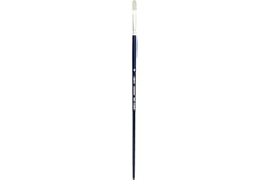 Silver Brush Limited 19034 Bristlon Filbert Brush for Acrylic and Oil Paintings, Size 4, Long Handle