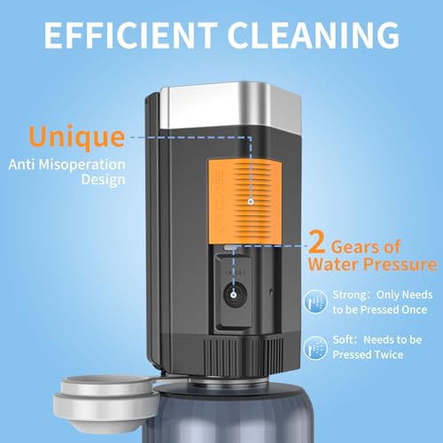 400ml Portable Electric Bidet, 2 Pressure Modes with Thorough and Gentle Cleansing, IPX7 Waterproof, Portable Bidet Sprayer for Postpartum Care, Travel Hygiene, Sensitive Skin, Bathroom Essential